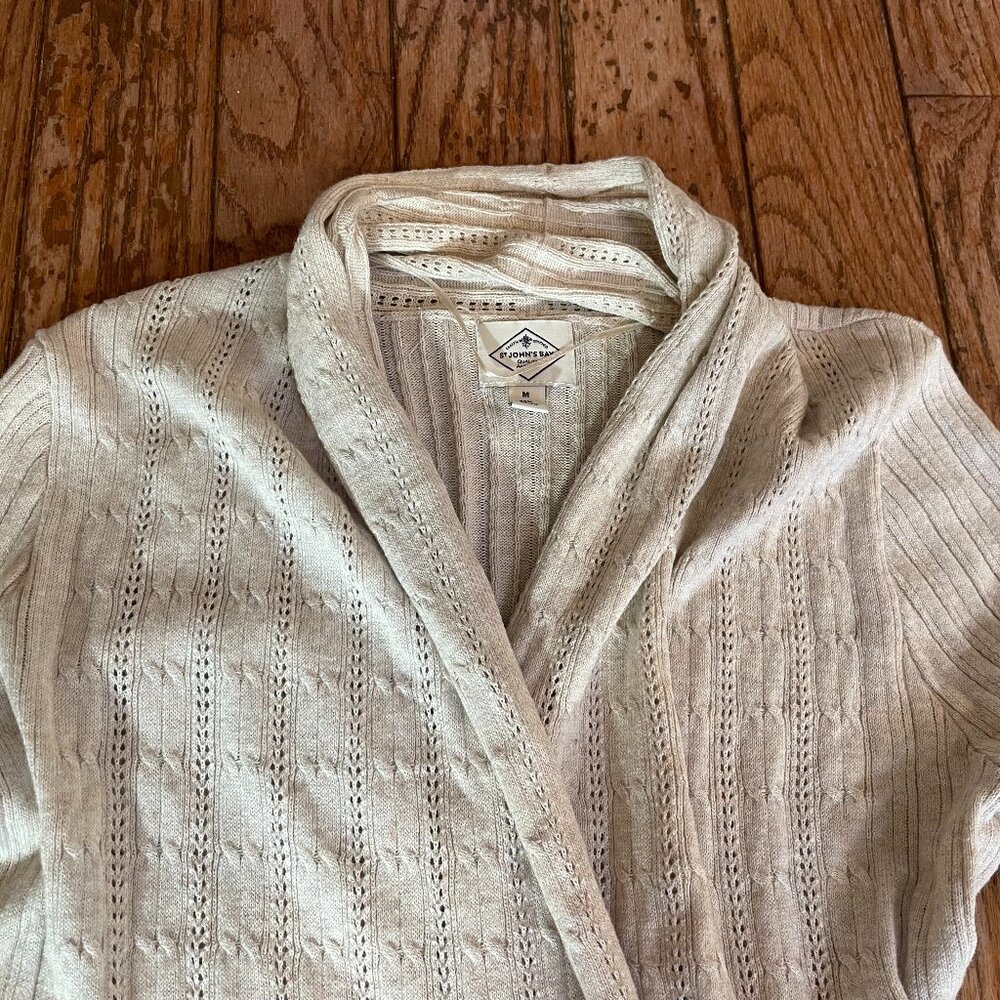 Women's Cotton Blend Lightweight Cardigan Sweater - Picture 2 of 2